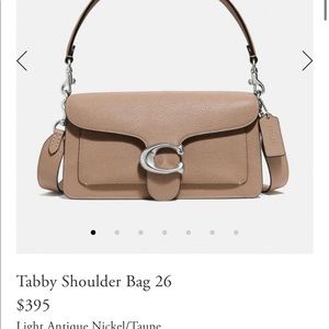 Coach Tabby Shoulder 26 in Light Antique Nickel